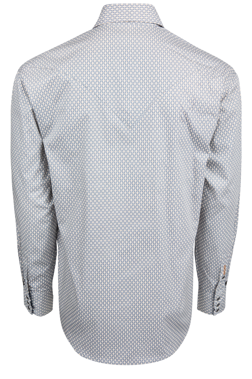Stetson Men's Snap Front Shirt - Gray Diamond