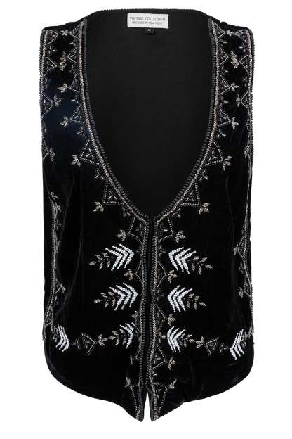 Vintage Collection Velvet Embellished Vest