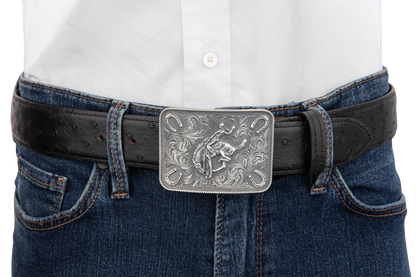 Clint Orms 1.5" Bucking Horse & Horseshoe Belt Buckle