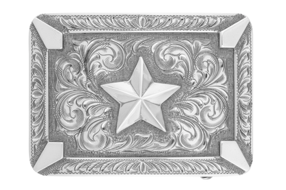 Clint Orms 1.5" Sterling Star Trophy Belt Buckle