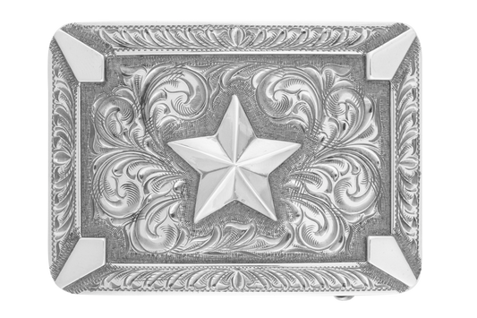 Clint Orms 1.5" Sterling Star Trophy Belt Buckle