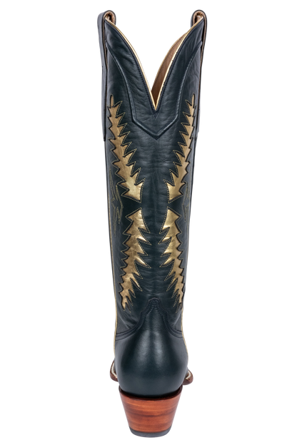 Petite Paloma Finnley Cowgirl Boots - Navy/Gold