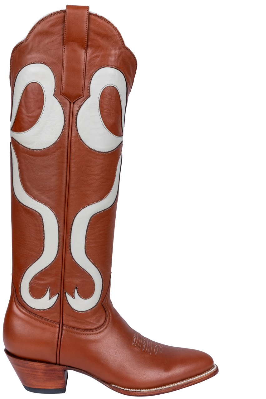 Petite Paloma Claire Bow Cowgirl Boots - Sienna Brown