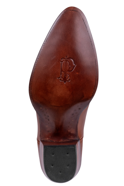 Petite Paloma Claire Bow Cowgirl Boots - Sienna Brown