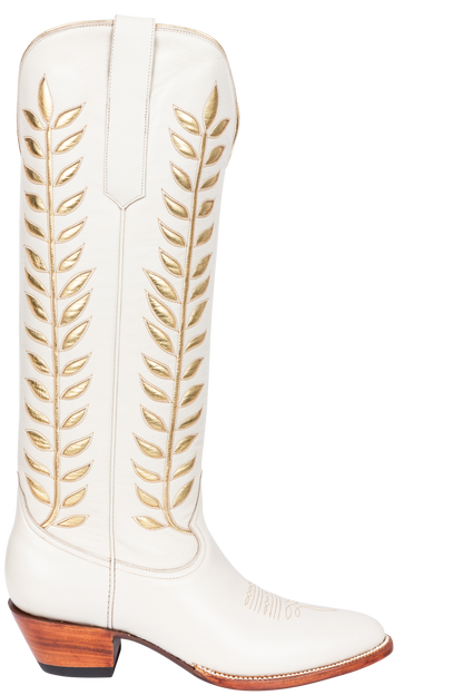 Petite Paloma Rory Cowgirl Boots - Metallic Gold