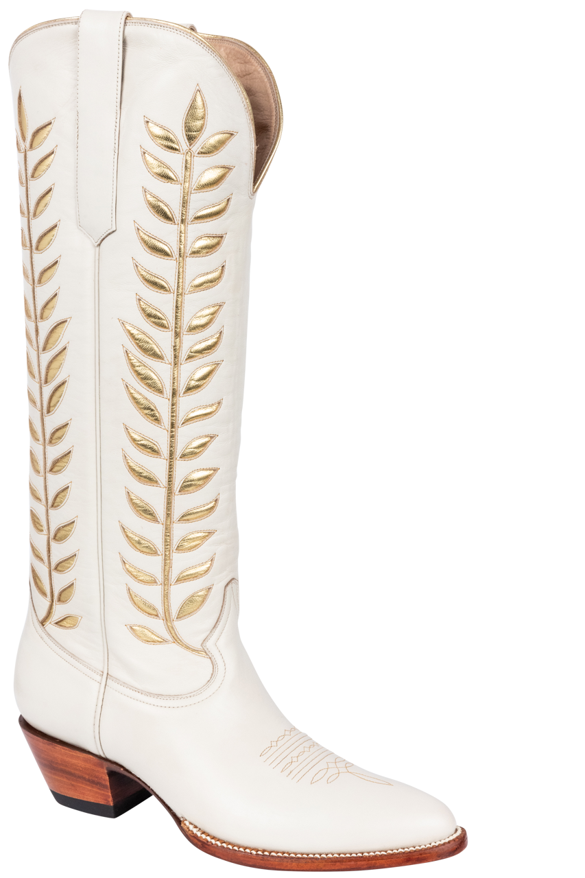 Petite Paloma Rory Cowgirl Boots - Metallic Gold