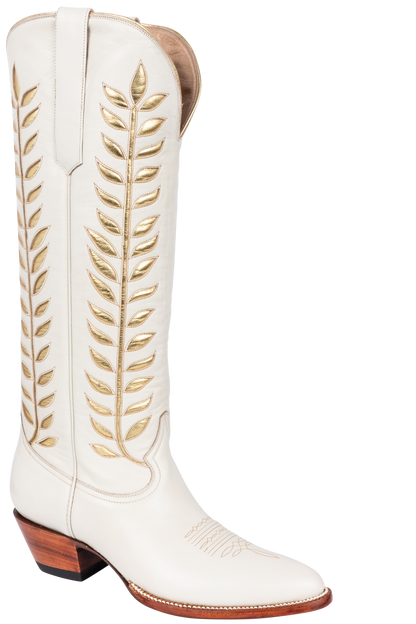 Petite Paloma Rory Cowgirl Boots - Metallic Gold