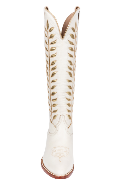 Petite Paloma Rory Cowgirl Boots - Metallic Gold
