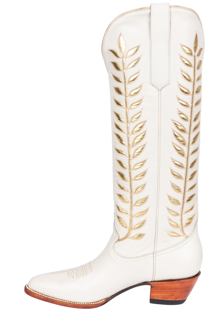 Petite Paloma Rory Cowgirl Boots - Metallic Gold