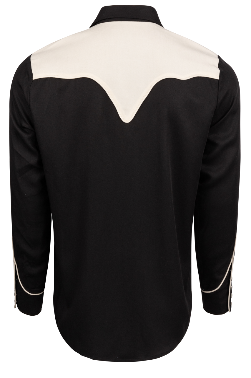 H Bar C Snap Front San Juan Shirt - Black/White