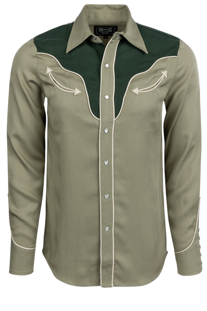 H Bar C Snap Front San Juan Shirt - Green