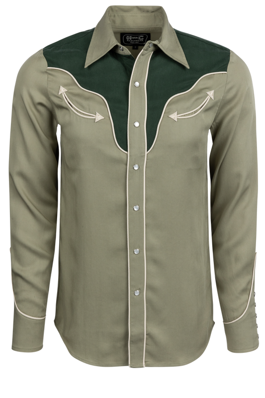 H Bar C Snap Front San Juan Shirt - Green