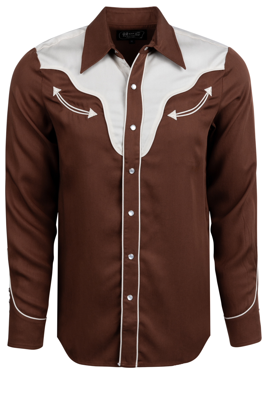 H Bar C Snap Front San Juan Shirt - Chocolate