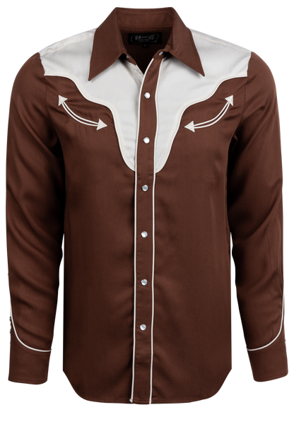 H Bar C Snap Front San Juan Shirt - Chocolate