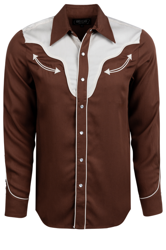 H Bar C Snap Front San Juan Shirt - Chocolate