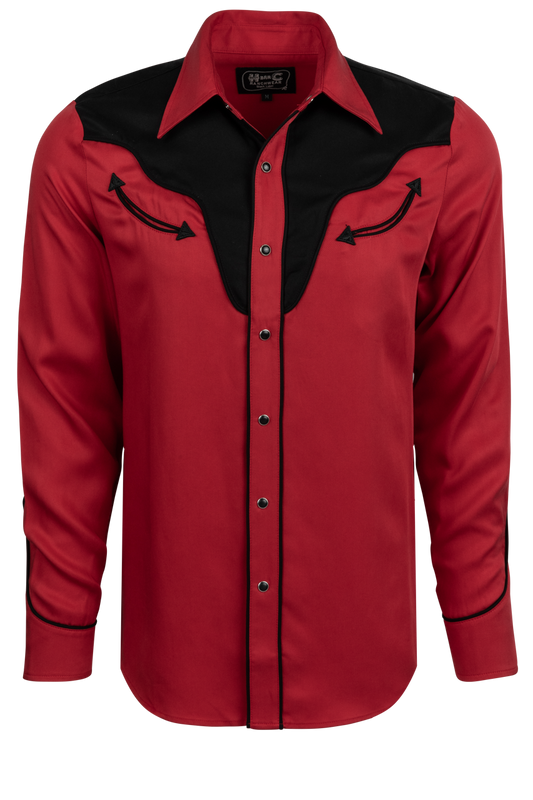H Bar C Snap Front San Juan Shirt - Red
