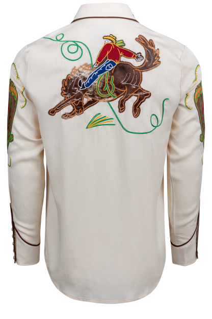 H Bar C Snap Front Calabasas Shirt - Off White