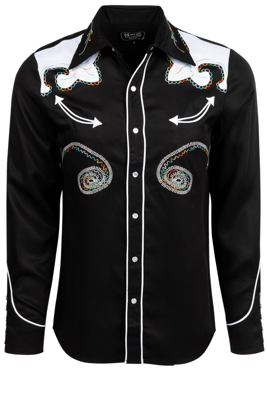 H Bar C Snap Front Arrowhead Shirt - Black