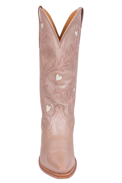 Tecovas Annie Hearts Cowgirl Boots - Rose Gold