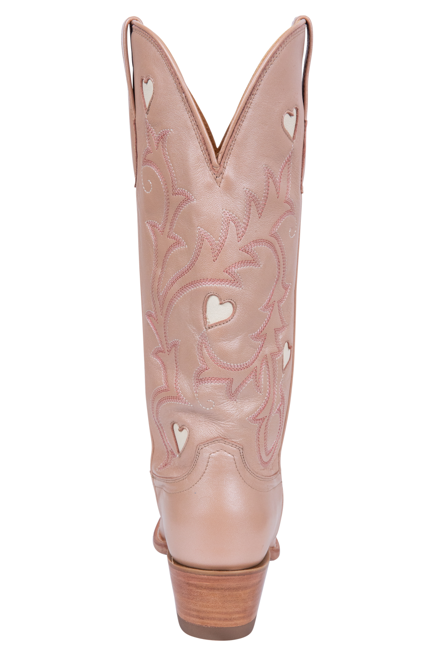 Tecovas Annie Hearts Cowgirl Boots - Rose Gold