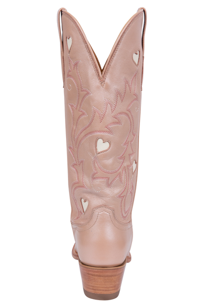 Tecovas Annie Hearts Cowgirl Boots - Rose Gold