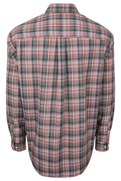 Cinch Plaid Button Down Shirt - Blue/Burgundy