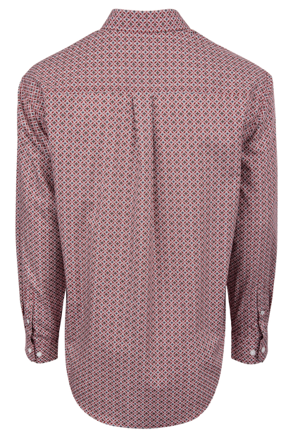Cinch Star Foulard Print Button-Down Shirt - Burgundy