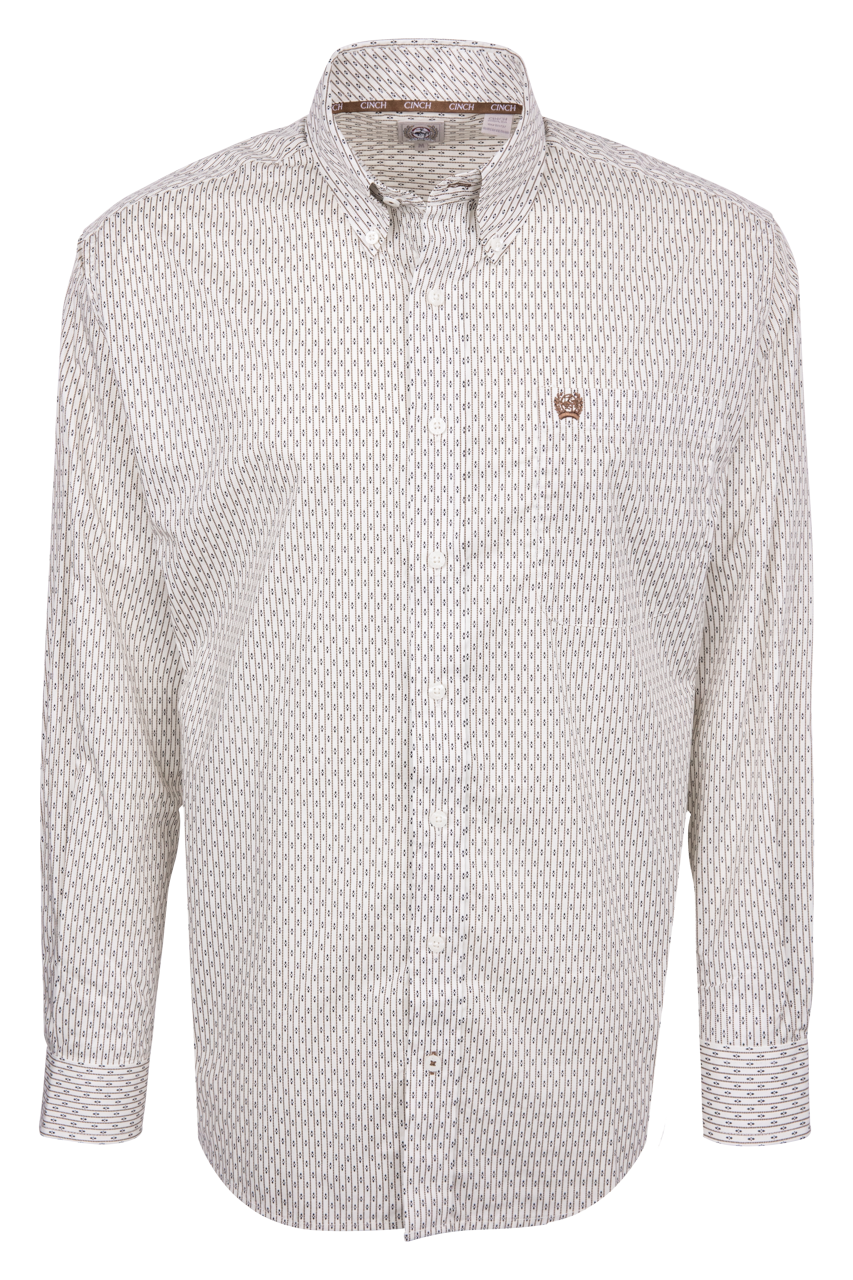 Cinch Dashed Stripe Button Down Shirt