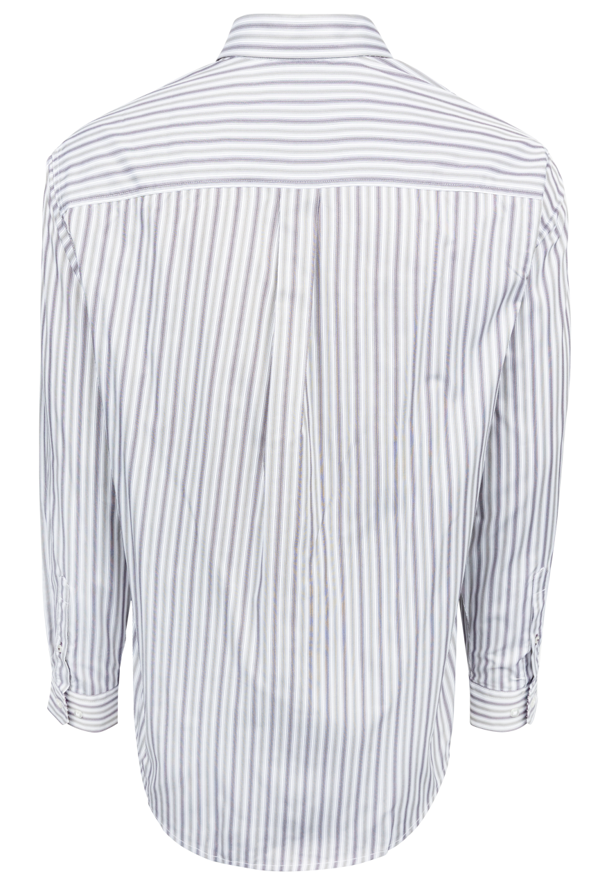 Cinch Tencel Stripe Button Down Shirt - Purple