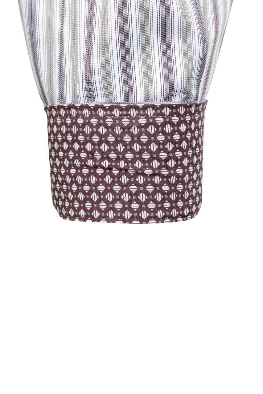 Cinch Tencel Stripe Button Down Shirt - Purple