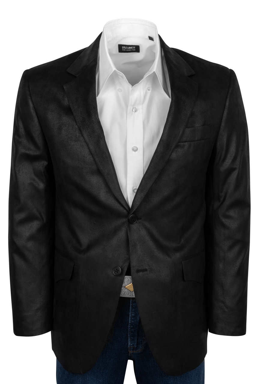 Pinto Ranch True Black Leather Micro Fiber Sport Coat