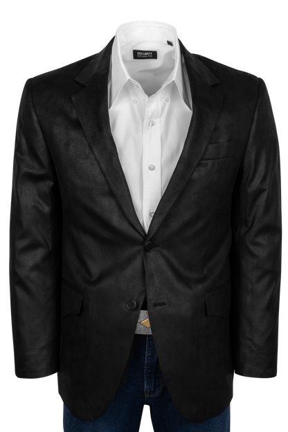 Pinto Ranch True Black Leather Micro Fiber Sport Coat