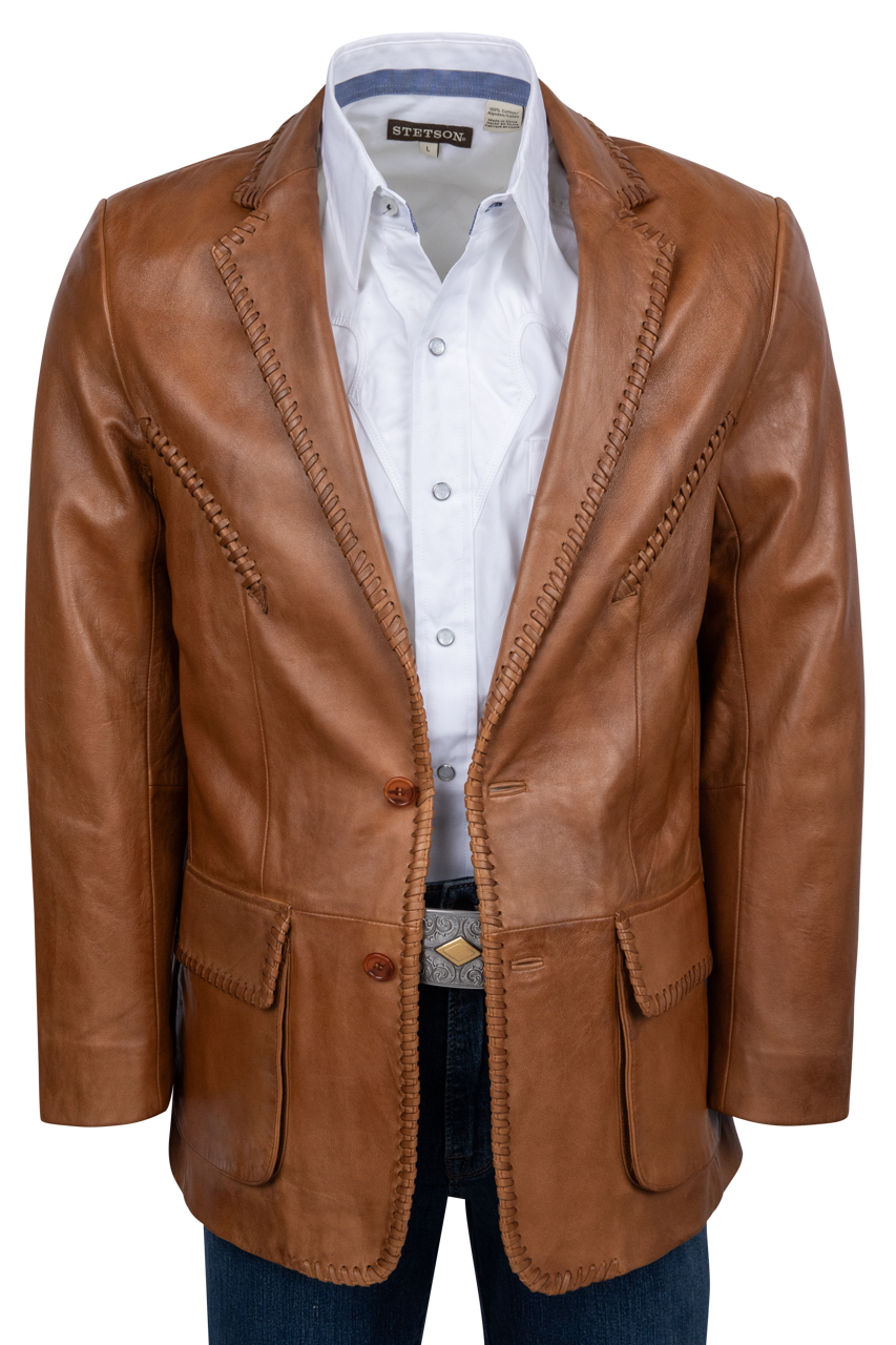 Pinto Ranch Tan Whipstitch Blazer