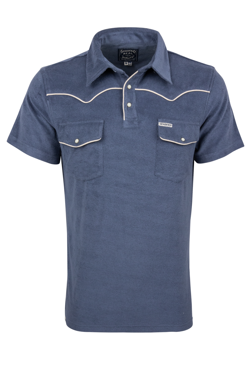 Sendero Cantina Terry Polo - Vintage Indigo