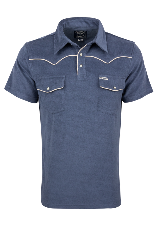 Sendero Cantina Terry Polo - Vintage Indigo