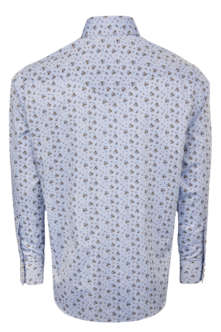 Lyle Lovett For Hamilton Blue Floral Snap Shirt