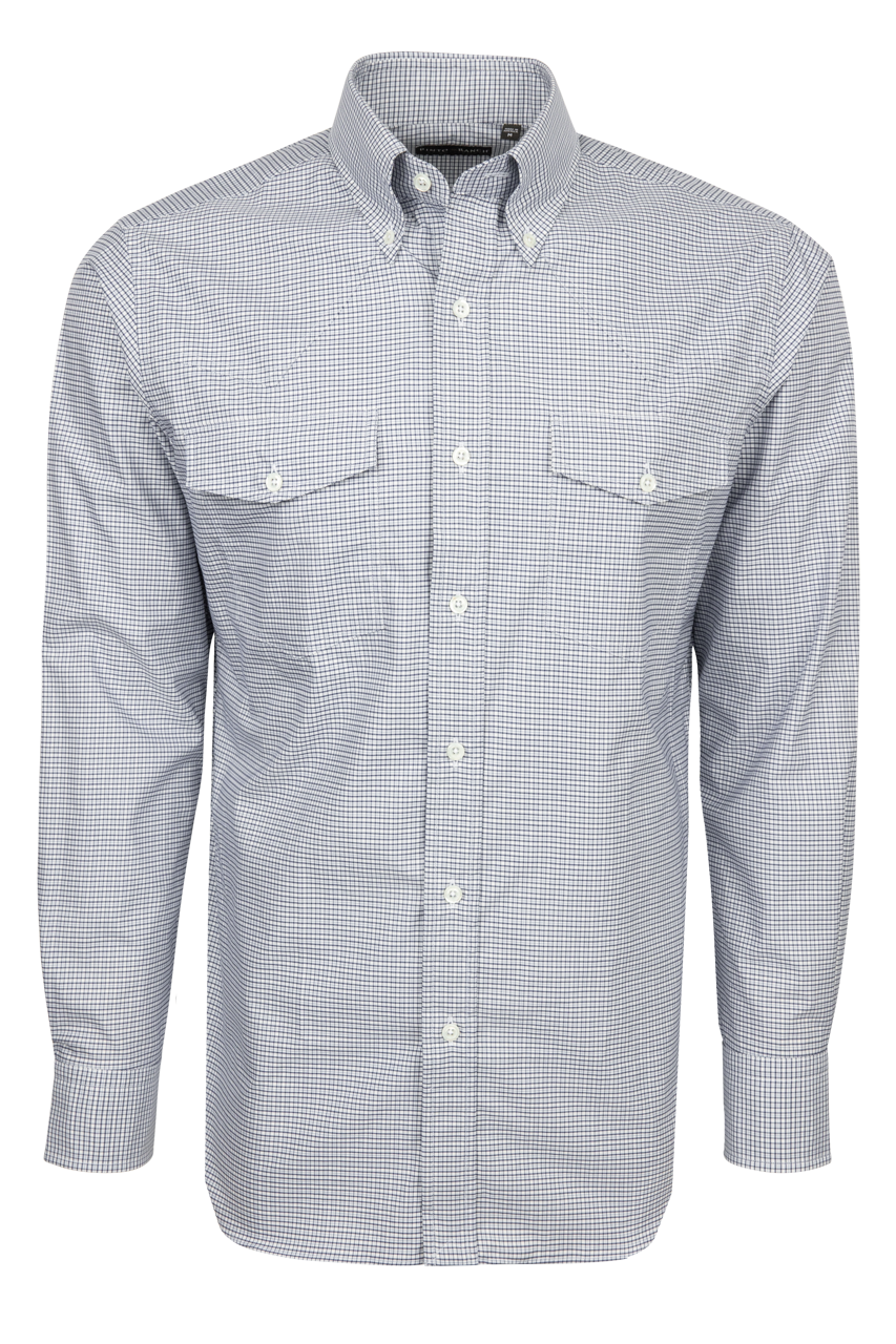Pinto Ranch YY Collection Button Down Shirt - Blue Check
