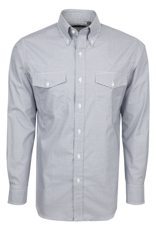 Pinto Ranch YY Collection Button Down Shirt - Blue Check