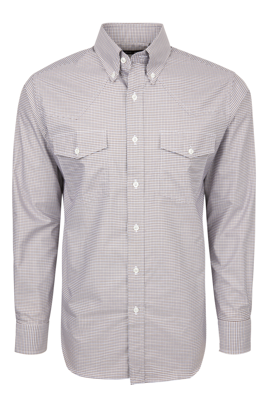 Pinto Ranch YY Collection Button Down Shirt - Brown Check