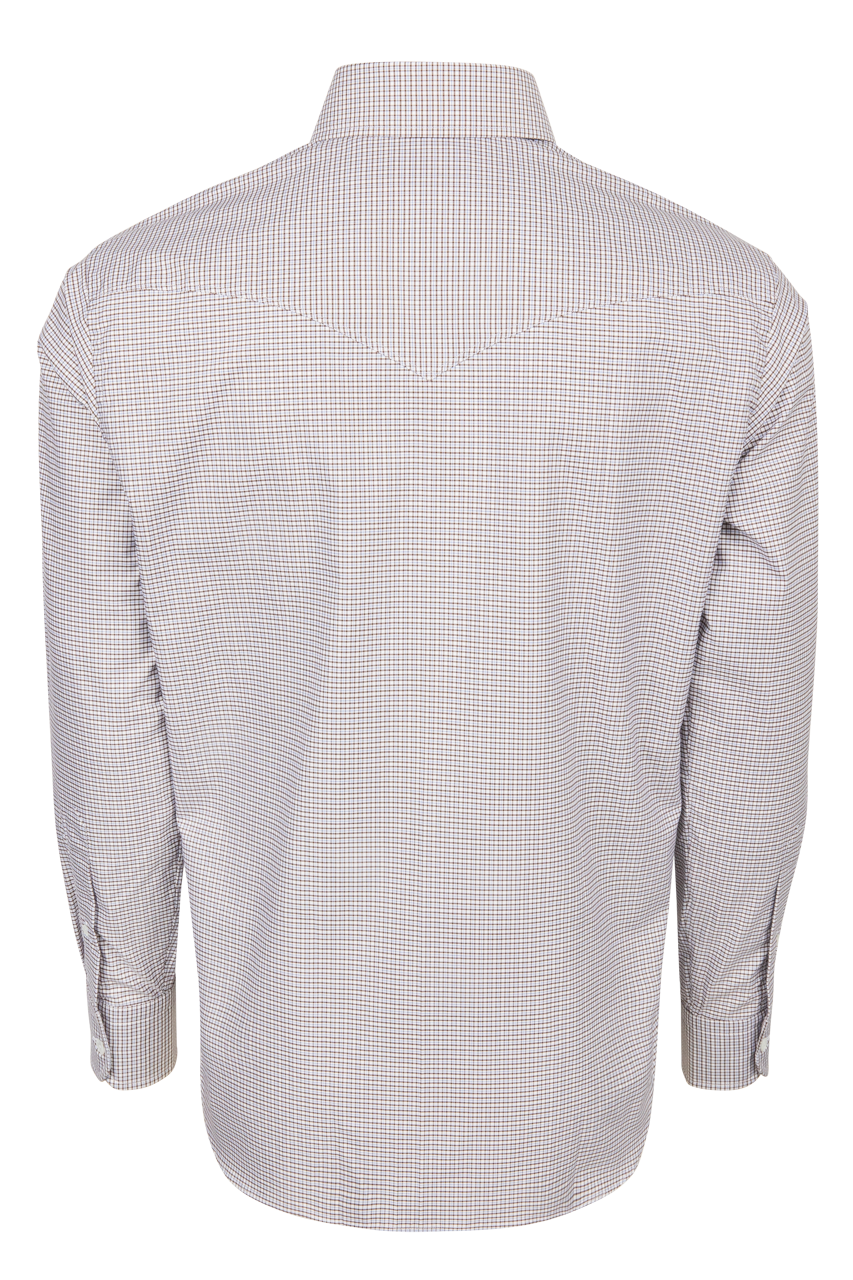Pinto Ranch YY Collection Button Down Shirt - Brown Check