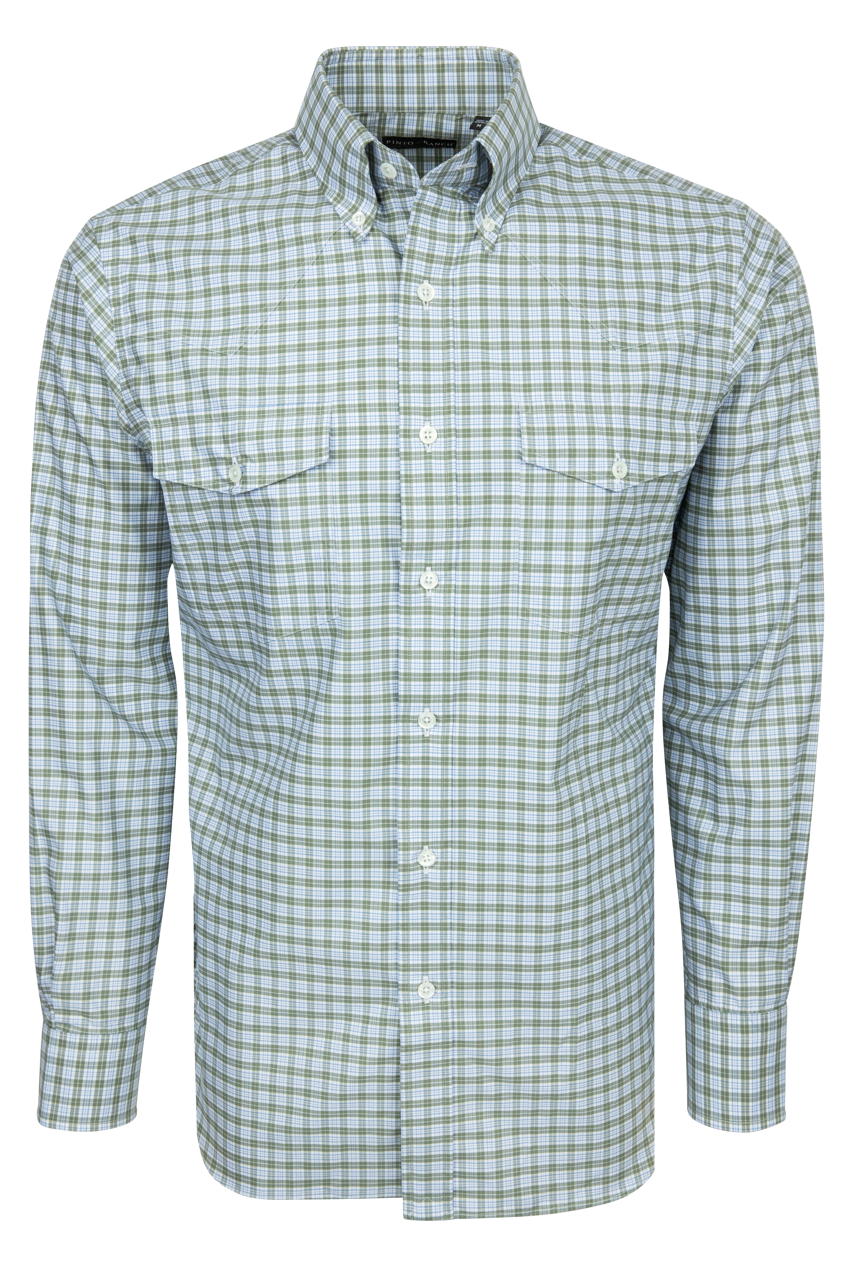 Pinto Ranch YY Collection Button Down Shirt - Sage Check
