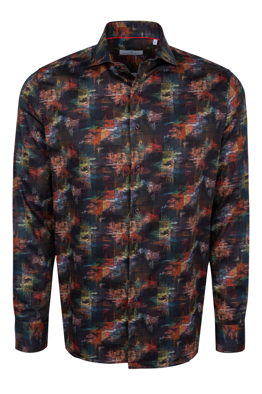 Pinto Ranch Desert Abstract Print Long Sleeve Shirt