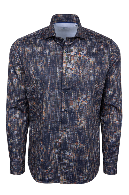 Pinto Ranch Navy Blinking Button-Down Shirt