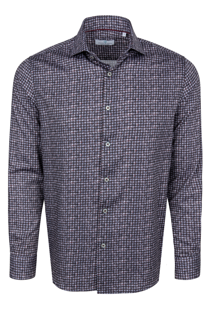 Pinto Ranch Diamond Print Long Sleeve Shirt
