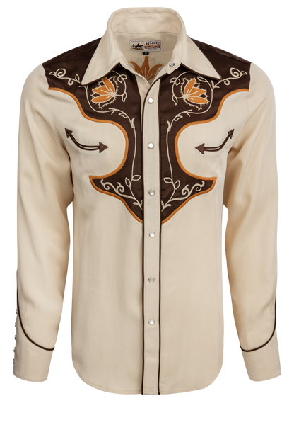 H Bar C Snap Front Santa Barbara Shirt - Tan