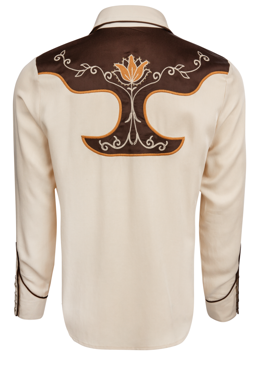 H Bar C Snap Front Santa Barbara Shirt - Tan