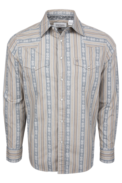 Stetson Men's Chevron Stripe Western Shirt