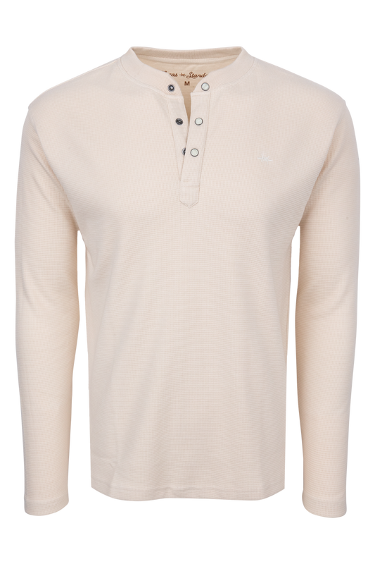 Texas Standard Waffle Henley - Rawhide
