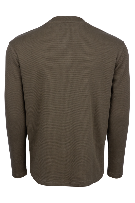 Texas Standard Waffle Henley - Agave Green - alternate view