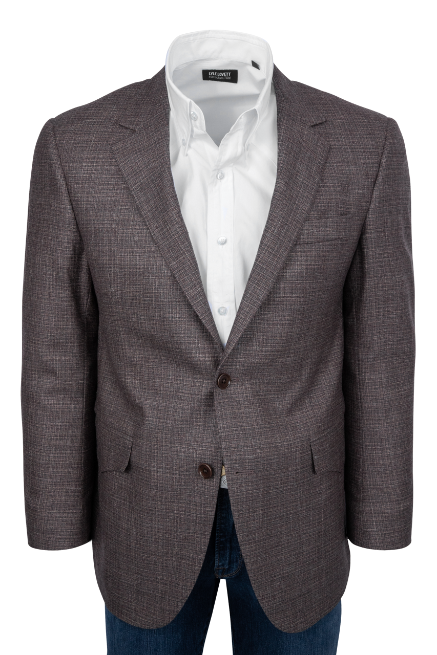 Pinto Ranch Heather Brown Textured Wool Sport Coat